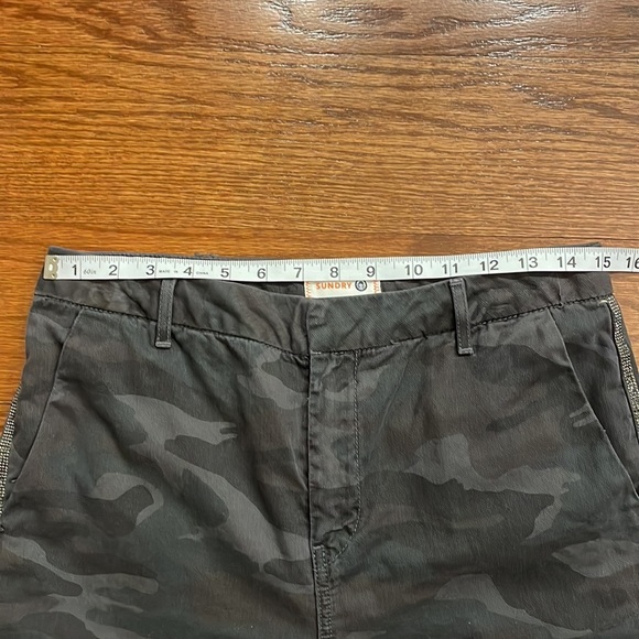 SUNDRY women’s CAMO jeans pants with side SPARKLE seams cotton size 29 - Picture 11 of 16